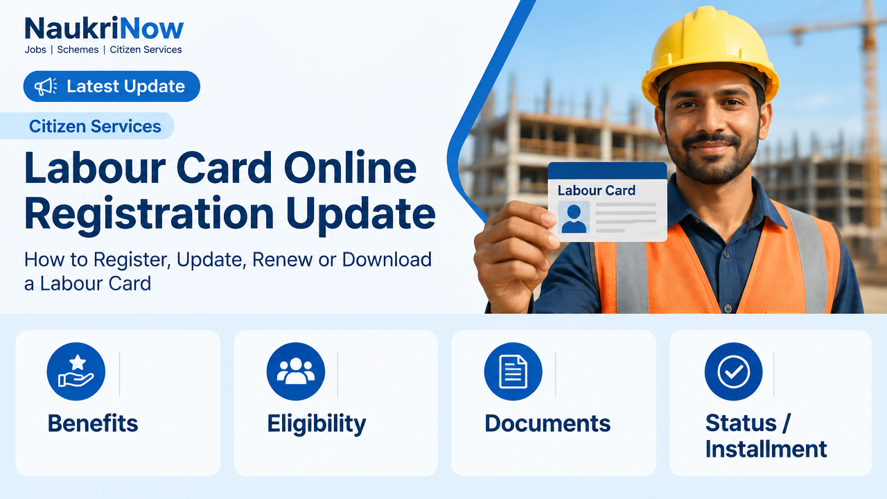 Labour Card Online Registration Update – NaukriNow featured poster
