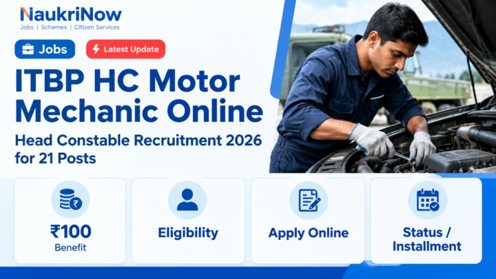 ITBP HC Motor Mechanic Online – NaukriNow featured poster