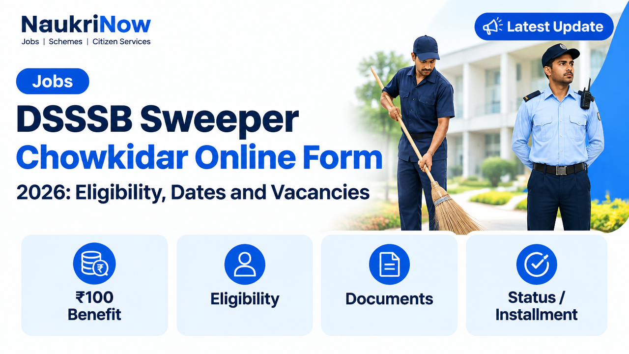 DSSSB Sweeper Chowkidar Online Form – NaukriNow featured poster