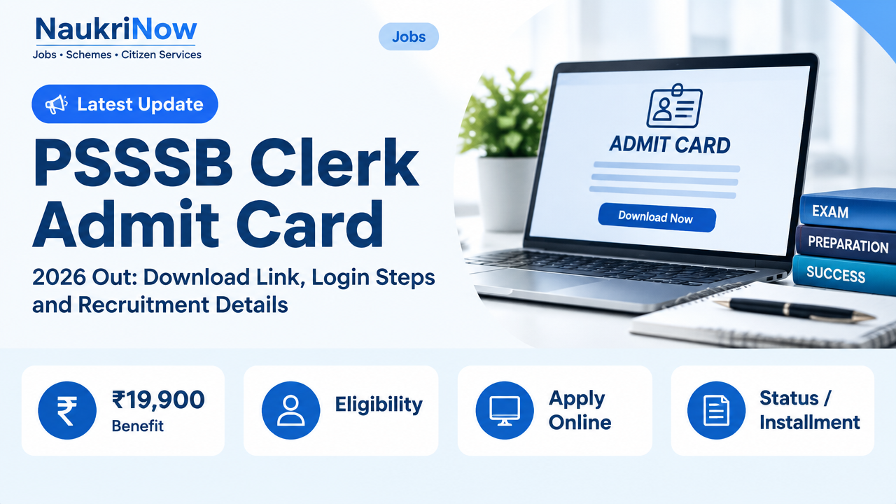 PSSSB Clerk Admit Card – NaukriNow featured poster