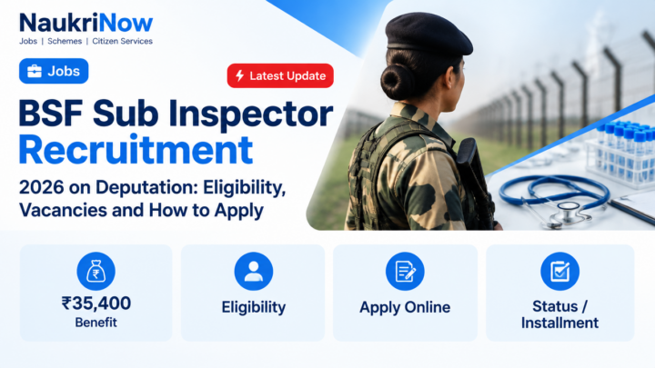 BSF Sub Inspector Recruitment – NaukriNow featured poster