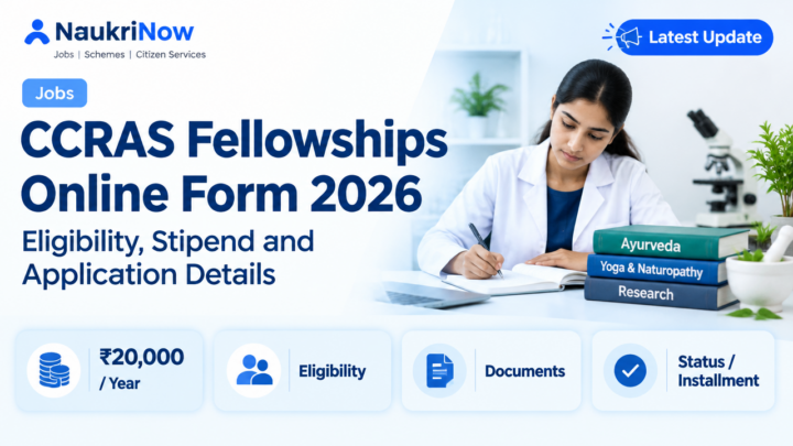 CCRAS Fellowships Online Form 2026 – NaukriNow featured poster