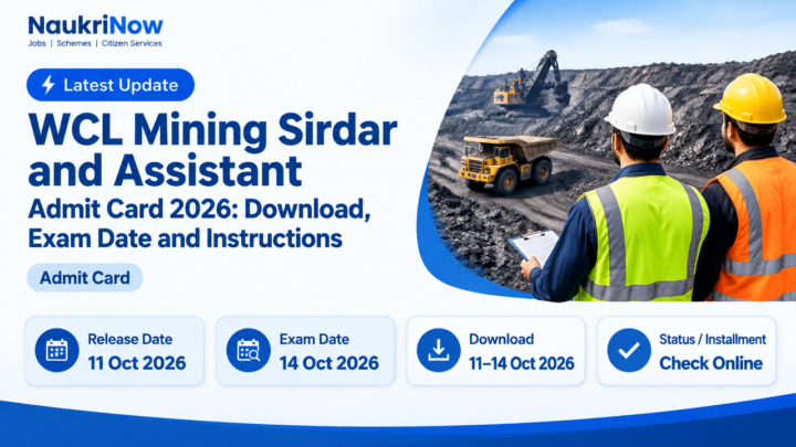 WCL Mining Sirdar and Assistant – NaukriNow featured poster
