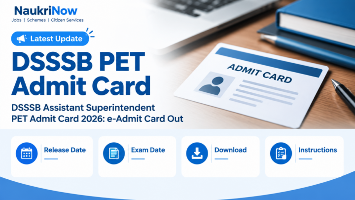 DSSSB PET Admit Card – NaukriNow featured poster