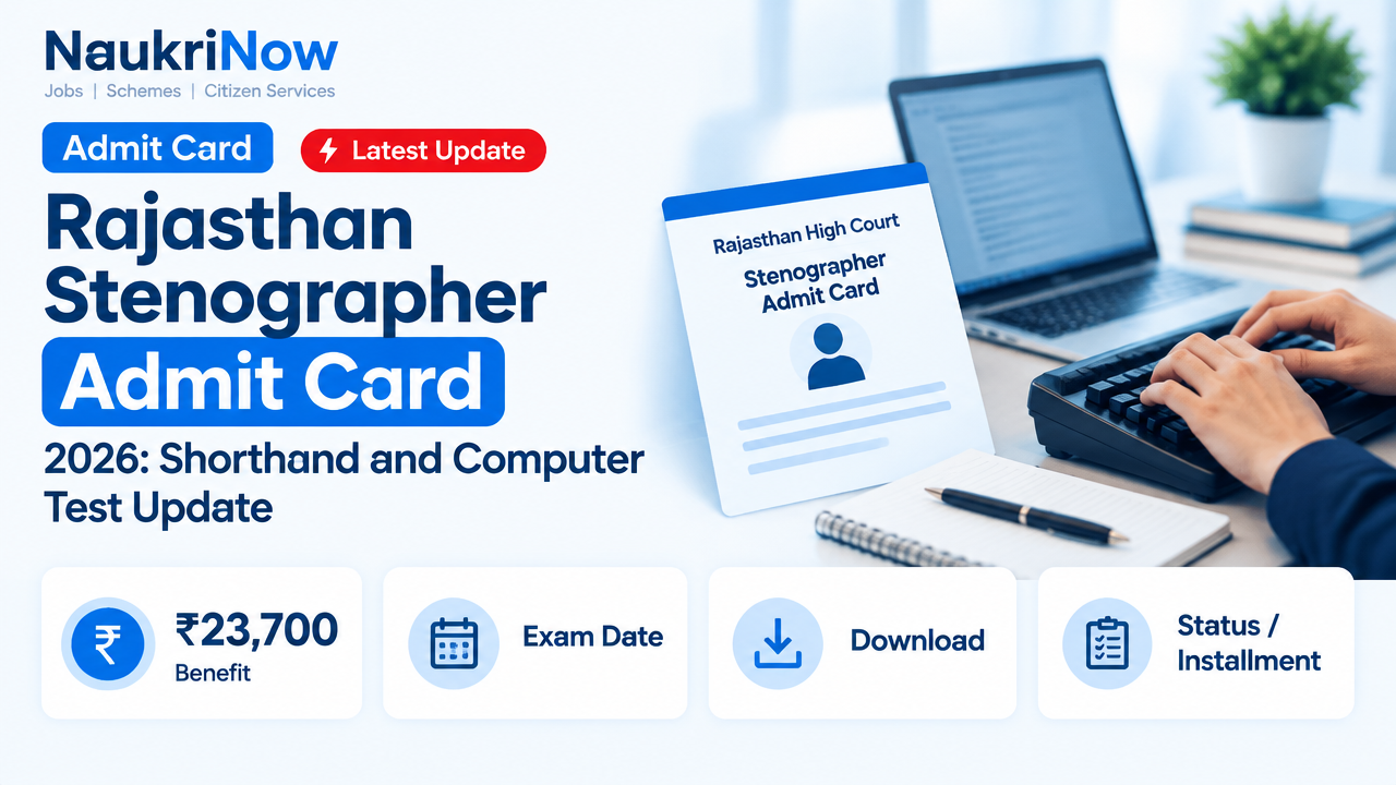 Rajasthan Stenographer Admit Card – NaukriNow featured poster