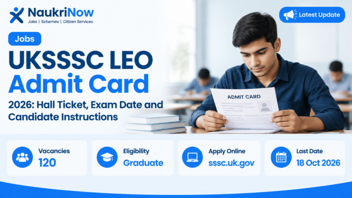 UKSSSC LEO Admit Card – NaukriNow featured poster