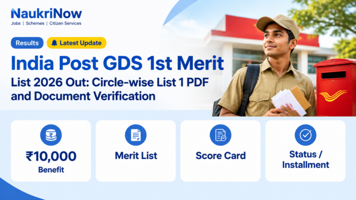 India Post GDS 1st Merit – NaukriNow featured poster