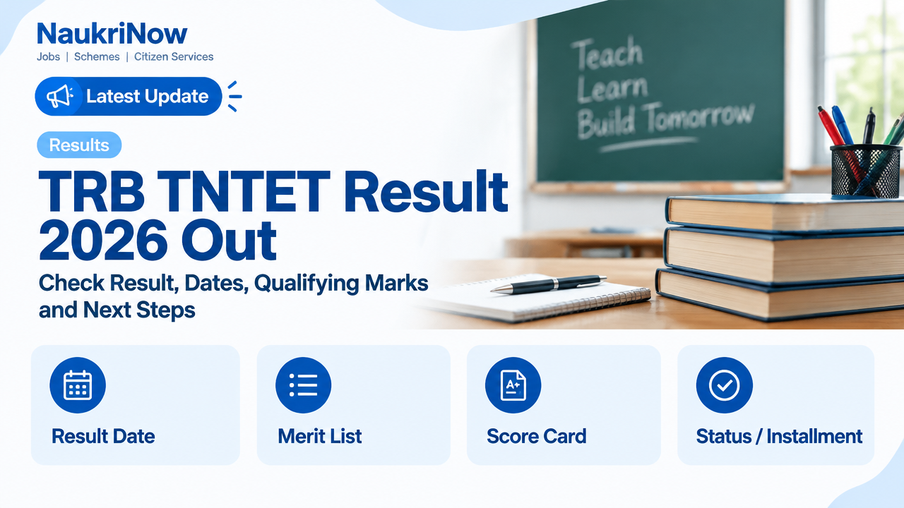 TRB TNTET Result 2026 Out – NaukriNow featured poster