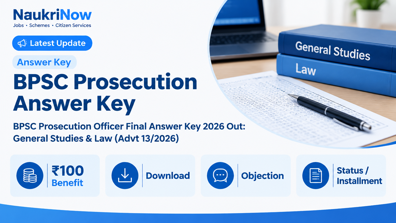 BPSC Prosecution Answer Key – NaukriNow featured poster