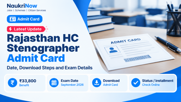 Rajasthan HC Stenographer Admit Card – NaukriNow featured poster