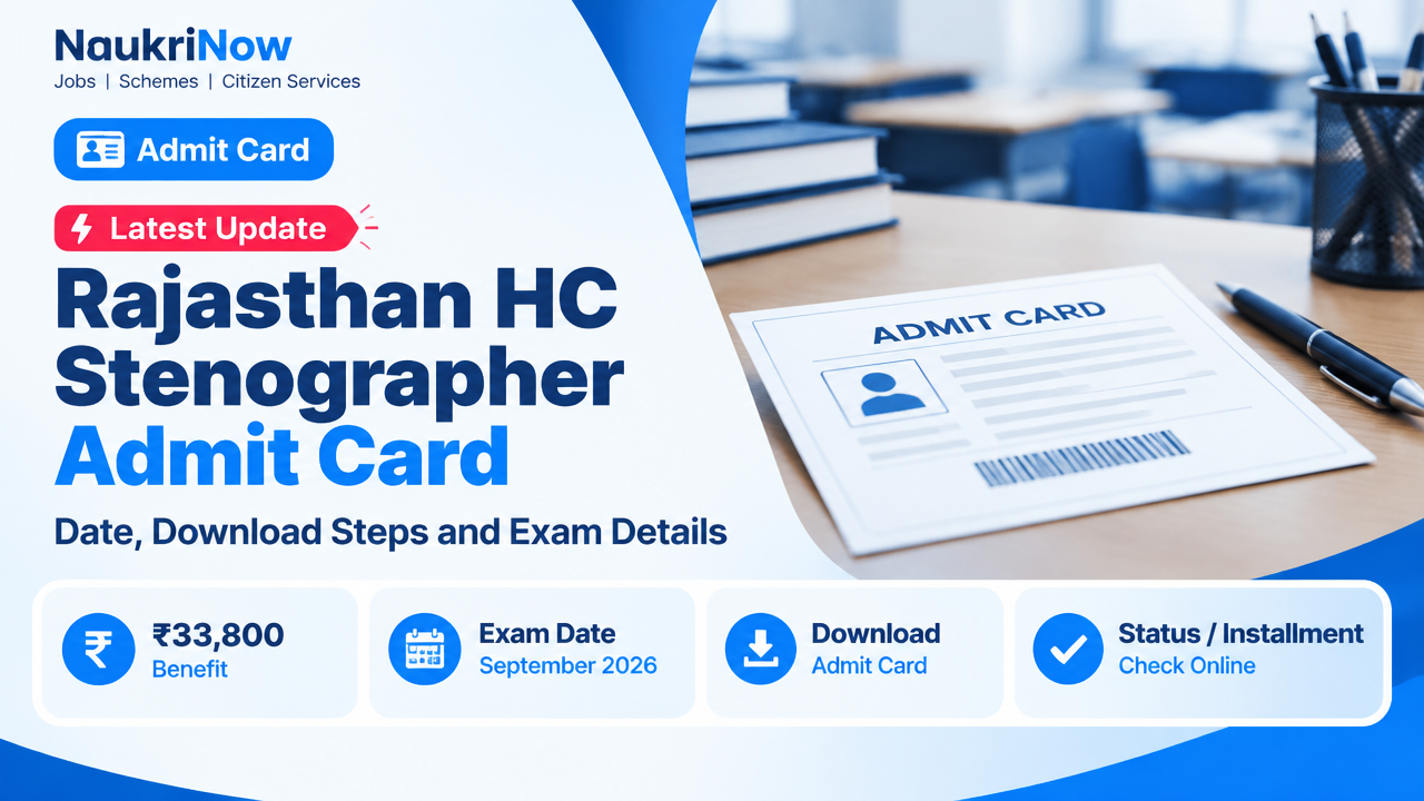 Rajasthan HC Stenographer Admit Card – NaukriNow featured poster