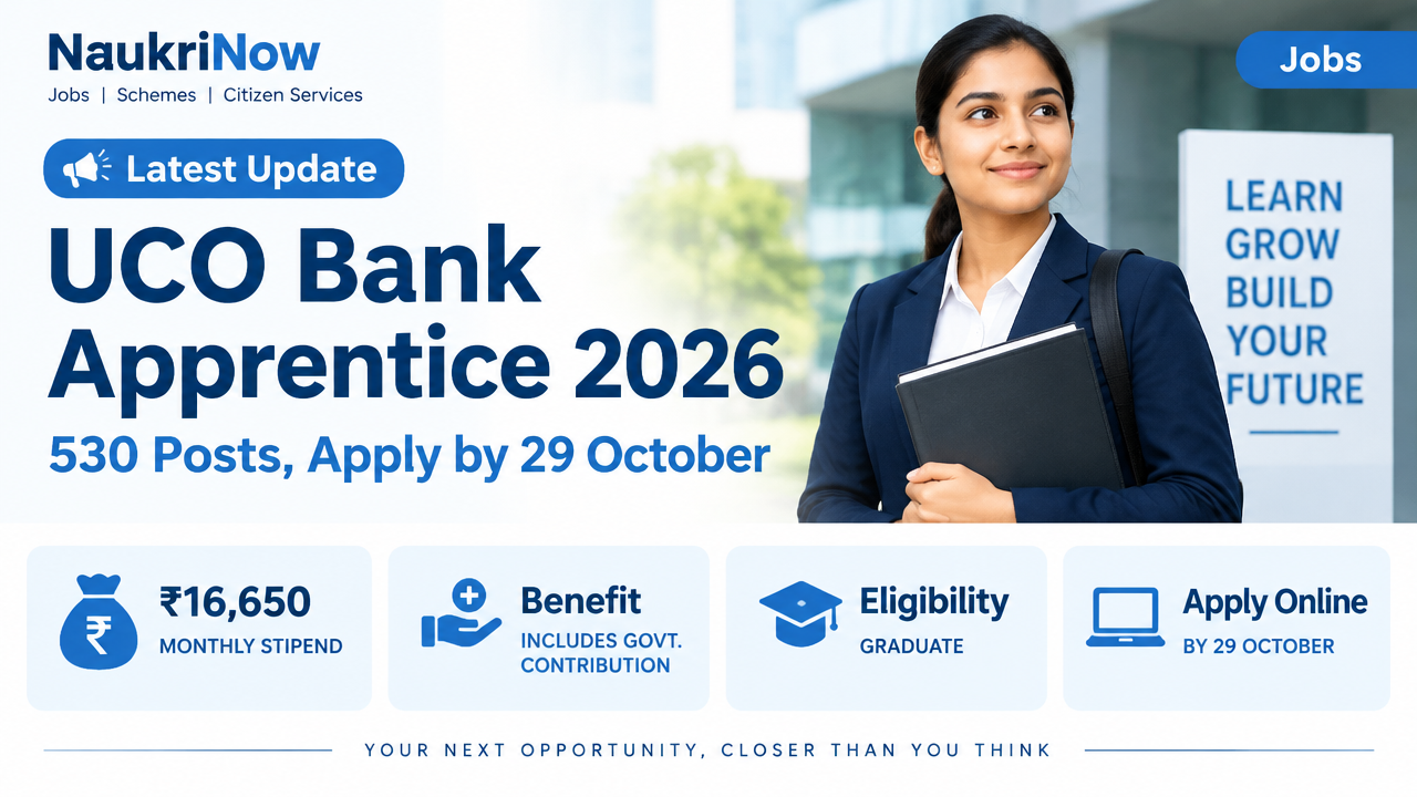 UCO Bank Apprentice 2026 – NaukriNow featured poster