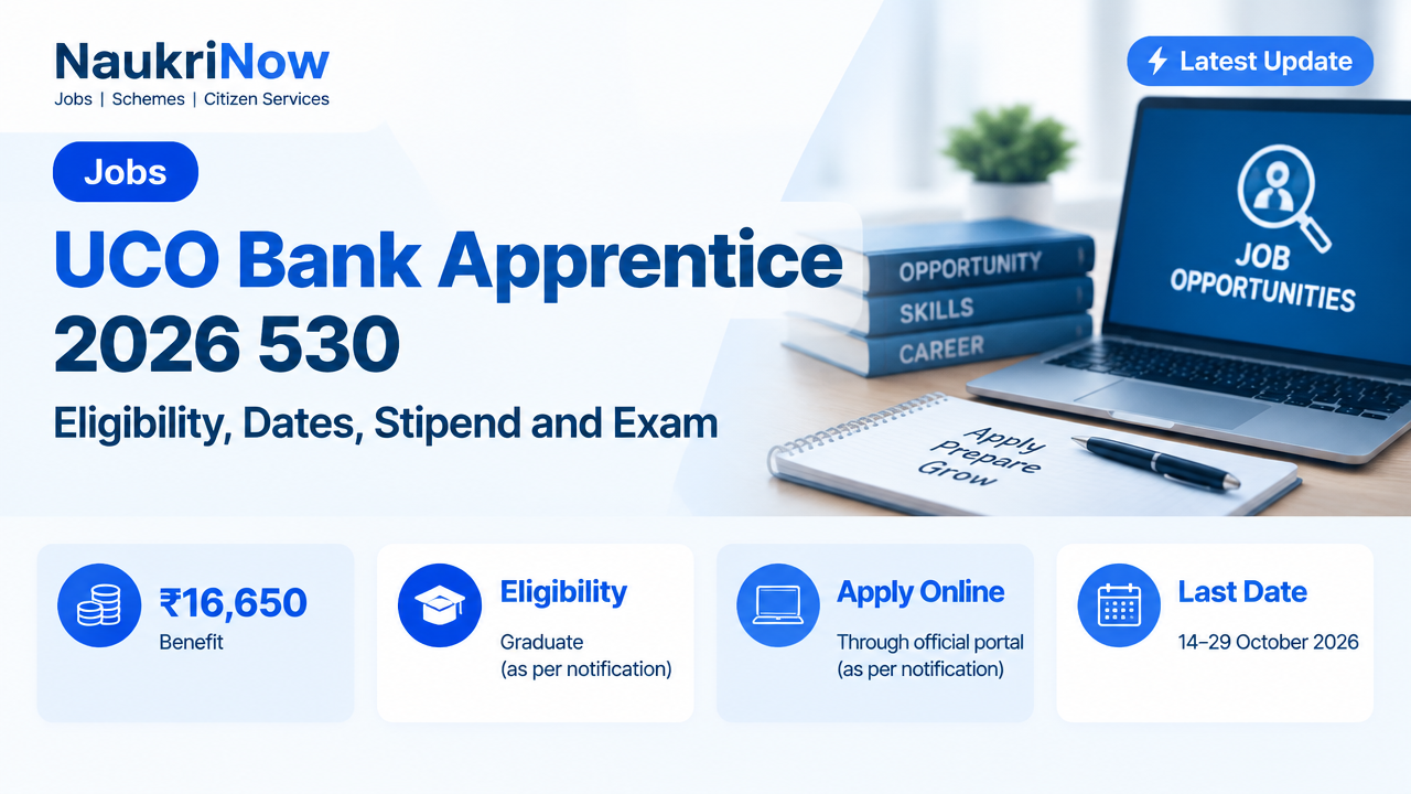 UCO Bank Apprentice 2026 530 – NaukriNow featured poster