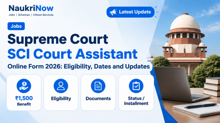 Supreme Court SCI Court Assistant – NaukriNow featured poster