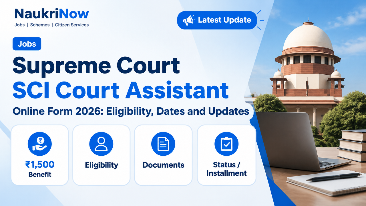 Supreme Court SCI Court Assistant – NaukriNow featured poster
