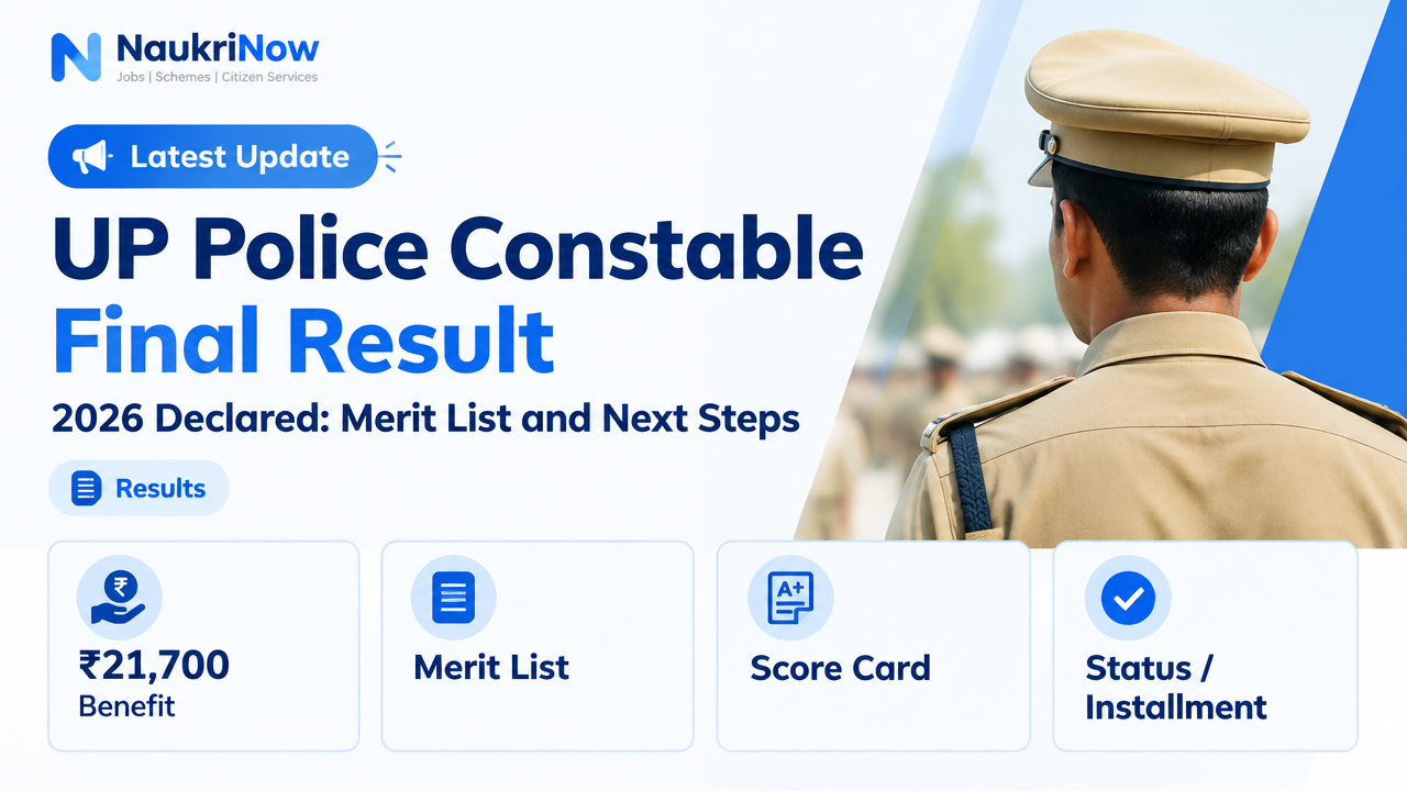 UP Police Constable Final Result – NaukriNow featured poster