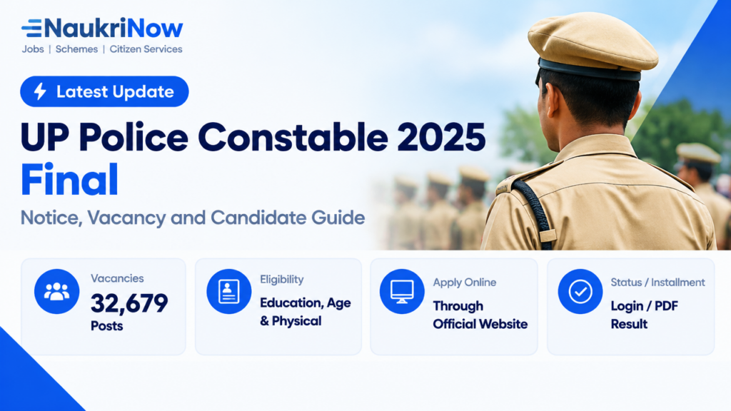 UP Police Constable 2025 Final – NaukriNow featured poster