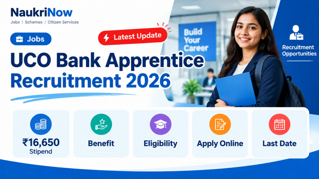 UCO Bank Apprentice Recruitment 2026 – NaukriNow featured poster