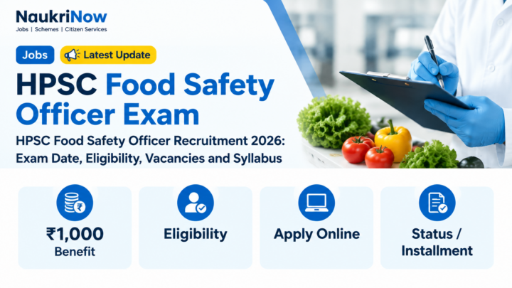 HPSC Food Safety Officer Exam – NaukriNow featured poster