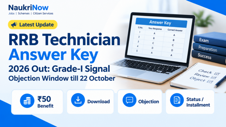 RRB Technician Answer Key – NaukriNow featured poster