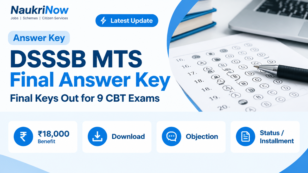 DSSSB MTS Final Answer Key – NaukriNow featured poster