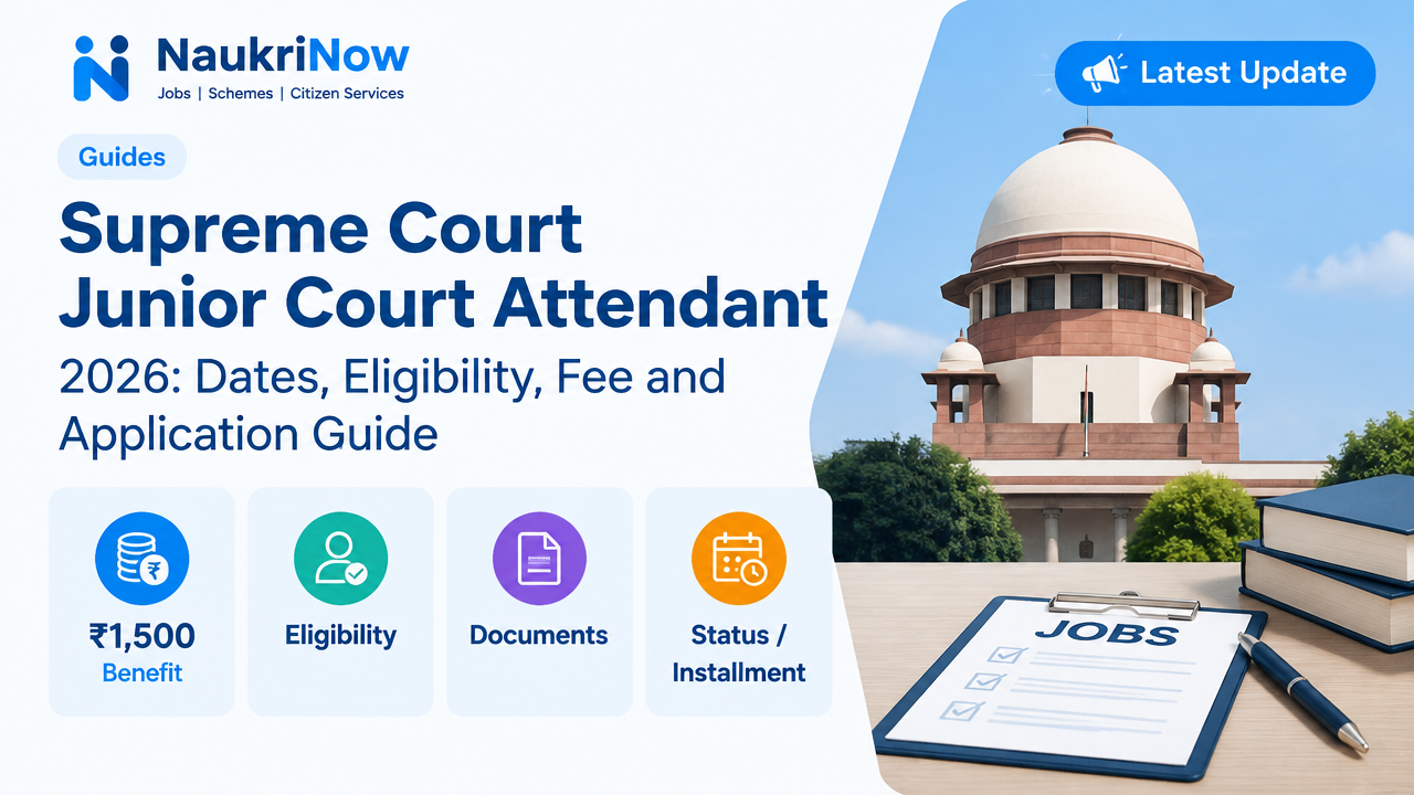 Supreme Court Junior Court Attendant – NaukriNow featured poster