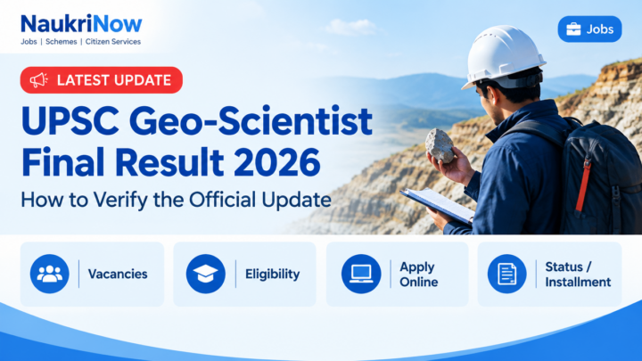 UPSC Geo-Scientist Final Result 2026 – NaukriNow featured poster
