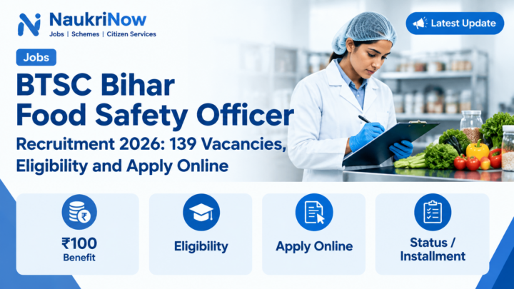 BTSC Bihar Food Safety Officer – NaukriNow featured poster
