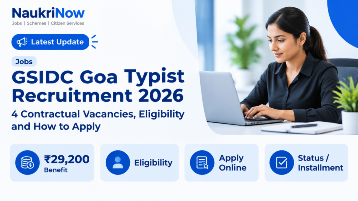GSIDC Goa Typist Recruitment 2026 – NaukriNow featured poster