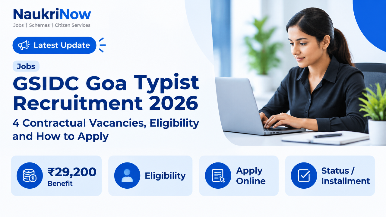 GSIDC Goa Typist Recruitment 2026 – NaukriNow featured poster