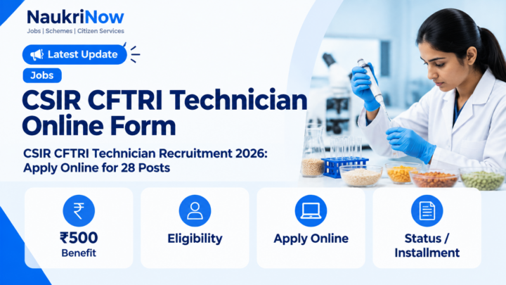 CSIR CFTRI Technician Online Form – NaukriNow featured poster
