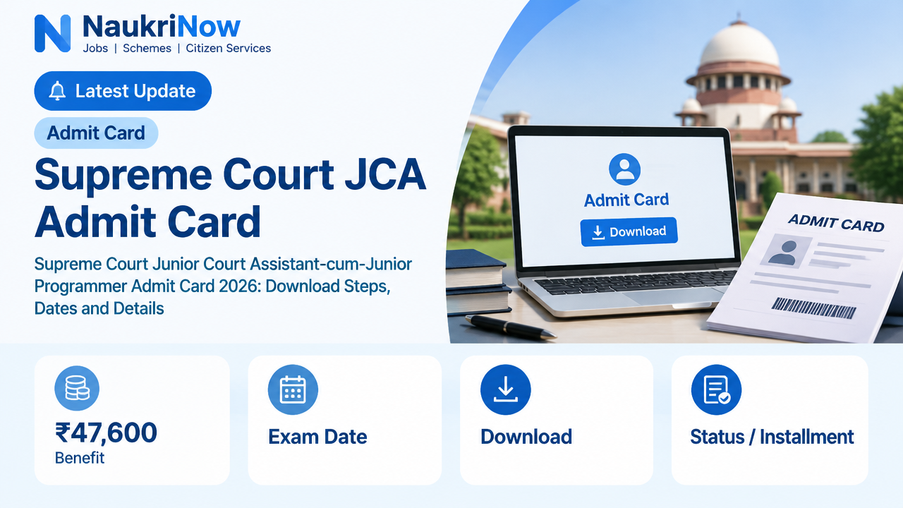 Supreme Court JCA Admit Card – NaukriNow featured poster