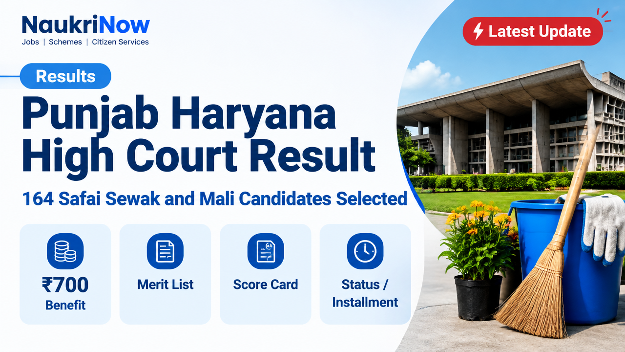 Punjab Haryana High Court Result – NaukriNow featured poster