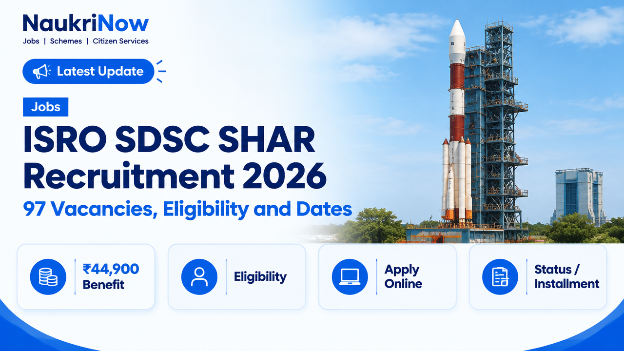 ISRO SDSC SHAR Recruitment 2026 – NaukriNow featured poster