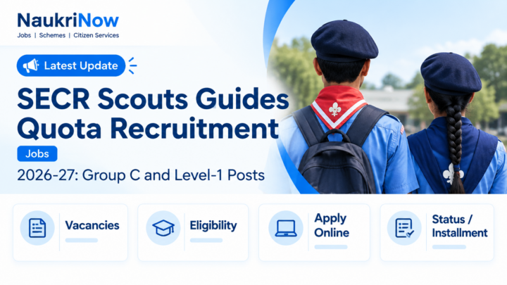 SECR Scouts Guides Quota Recruitment – NaukriNow featured poster