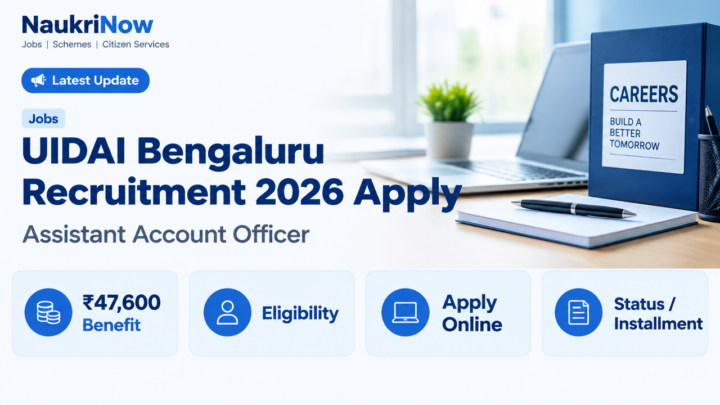 UIDAI Bengaluru Recruitment 2026 Apply – NaukriNow featured poster