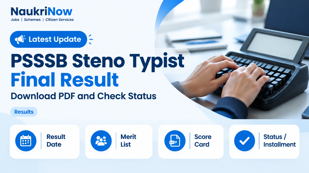 PSSSB Steno Typist Final Result – NaukriNow featured poster
