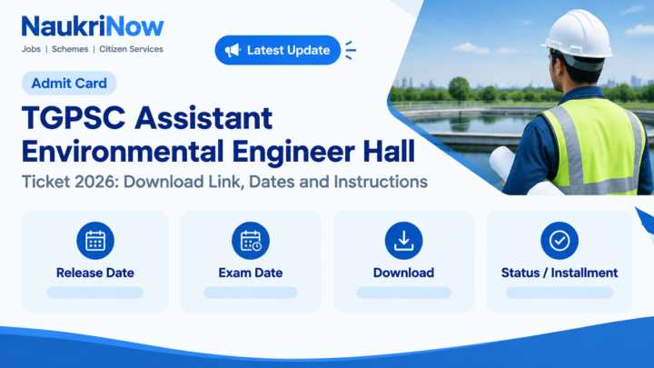 TGPSC Assistant Environmental Engineer Hall – NaukriNow featured poster