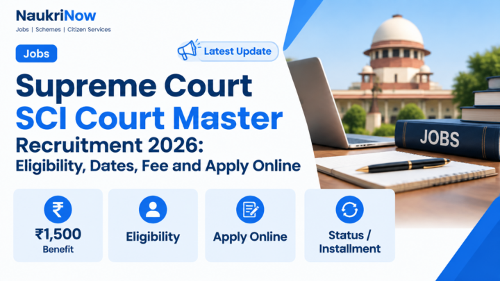 Supreme Court SCI Court Master – NaukriNow featured poster