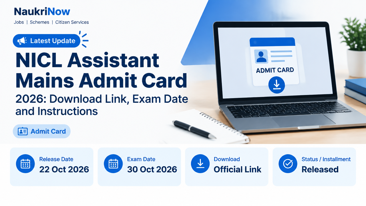 NICL Assistant Mains Admit Card – NaukriNow featured poster