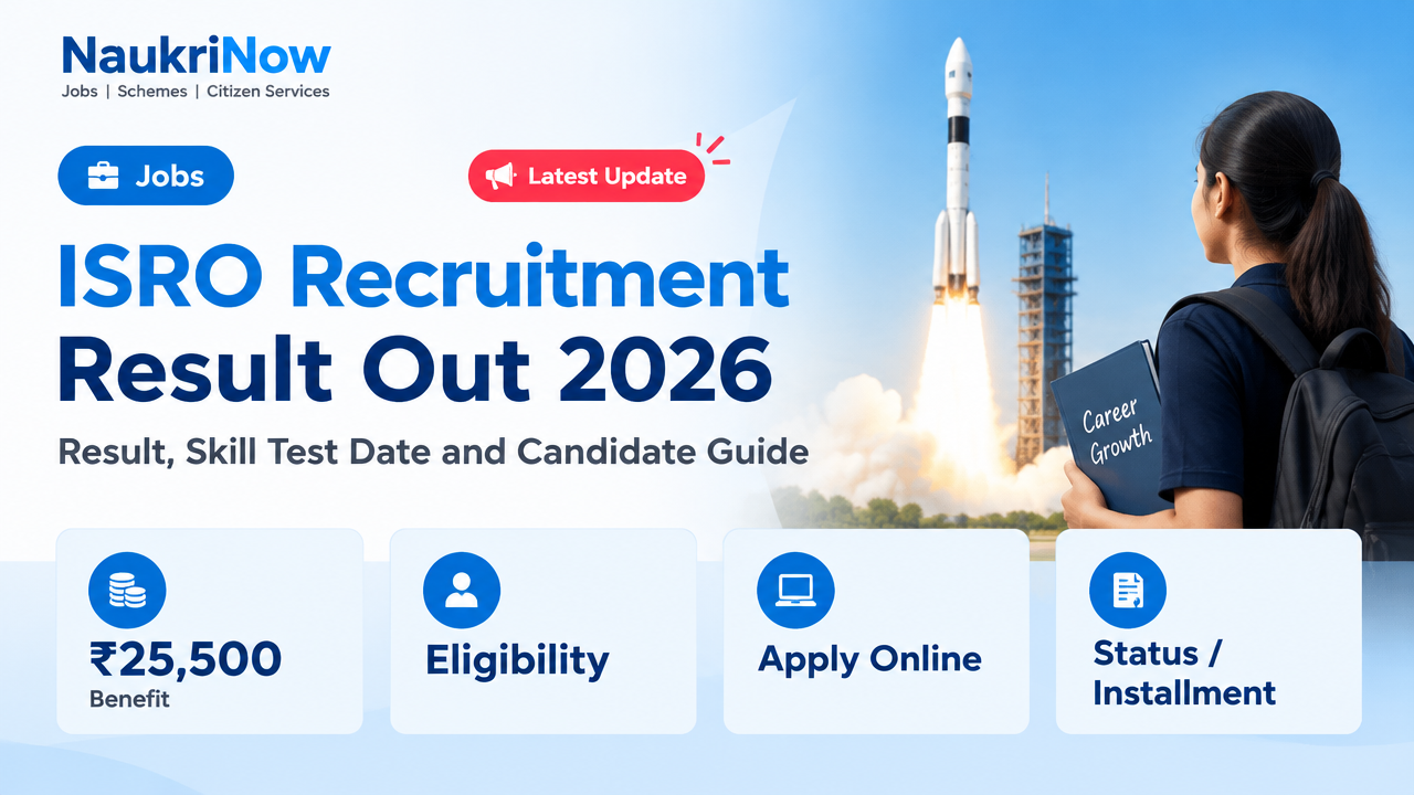 ISRO Recruitment Result Out 2026 – NaukriNow featured poster