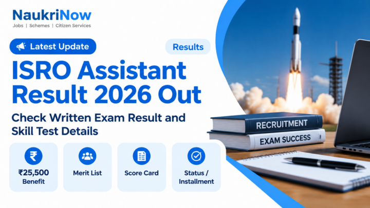 ISRO Assistant Result 2026 Out – NaukriNow featured poster