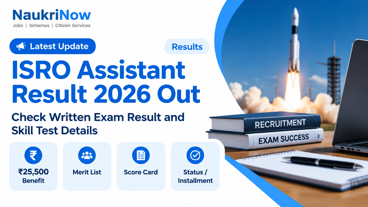 ISRO Assistant Result 2026 Out – NaukriNow featured poster