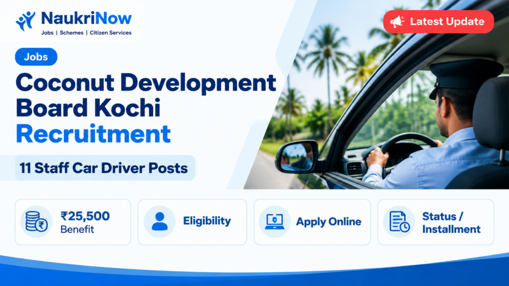 Coconut Development Board Kochi Recruitment – NaukriNow featured poster
