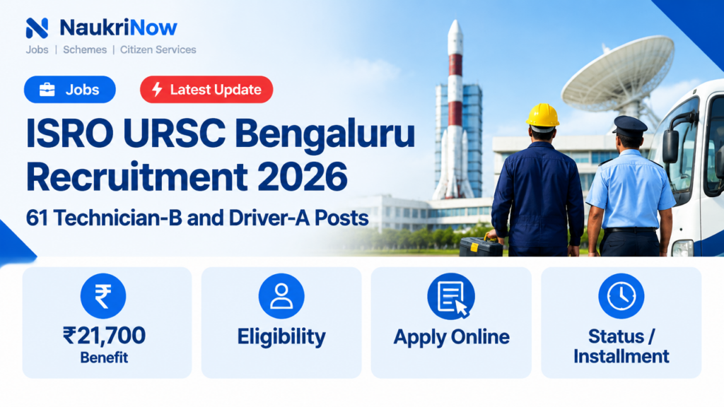 ISRO URSC Bengaluru Recruitment 2026 – NaukriNow featured poster
