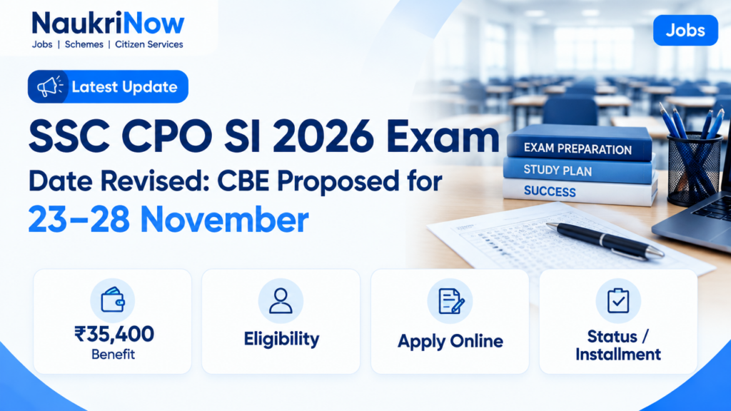 SSC CPO SI 2026 Exam – NaukriNow featured poster