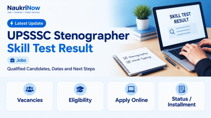 UPSSSC Stenographer Skill Test Result – NaukriNow featured poster