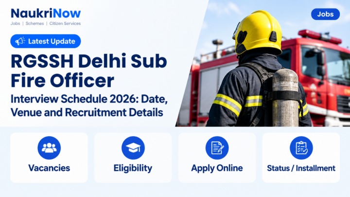 RGSSH Delhi Sub Fire Officer – NaukriNow featured poster