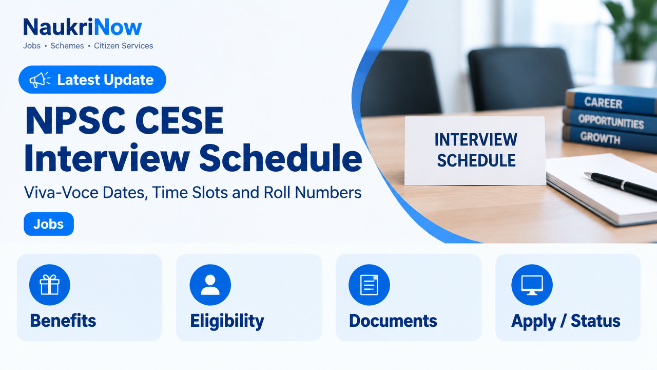 NPSC CESE Interview Schedule – NaukriNow featured poster