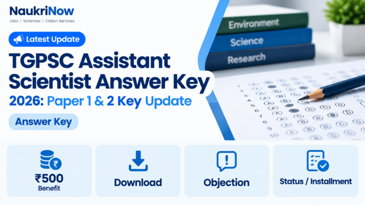 TGPSC Assistant Scientist Answer Key – NaukriNow featured poster